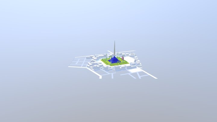 urbanscape with temple 3D Model