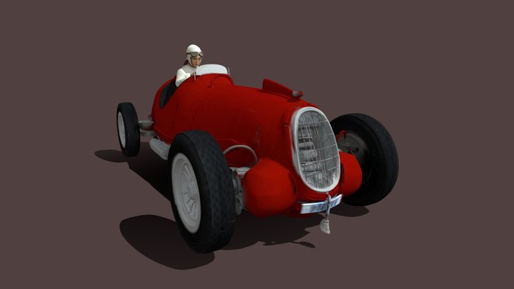Alfa Romeo Tipo 1936 Low poly – Free 3D Model STL