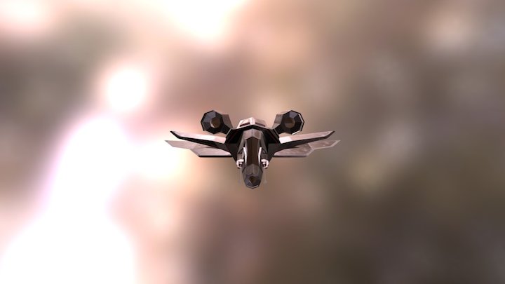 Jet Age Style Ship 3D Model