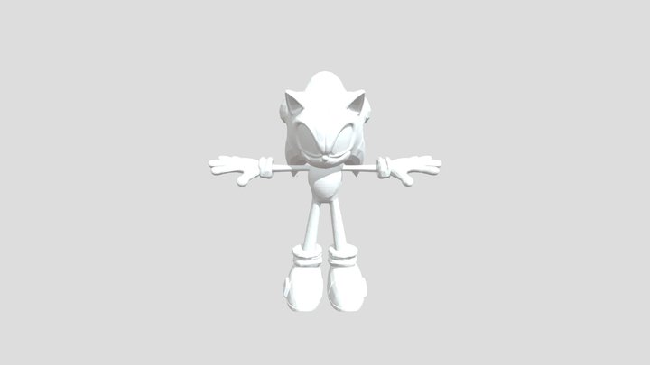 Sonic T-Pose 3D Model