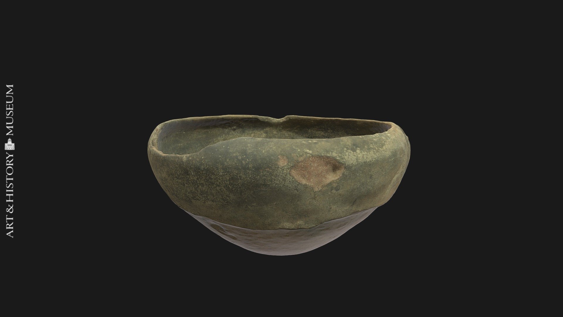 Bowl with conical base and receding rim