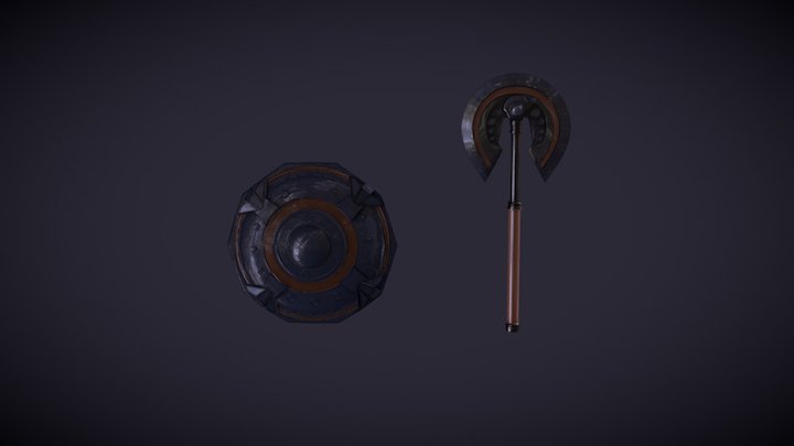 Adonna Velez's Shield and Axe 3D Model
