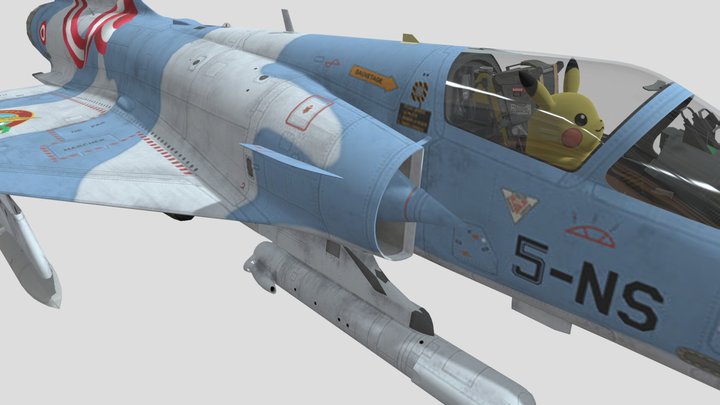 Mirage 2000-5 - Pikachu Pilot 3D Model