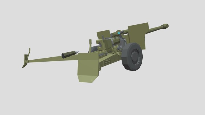C3 105-mm Howitzer 3D Model