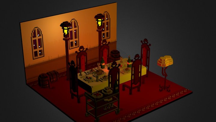Cafeteria 3D Model