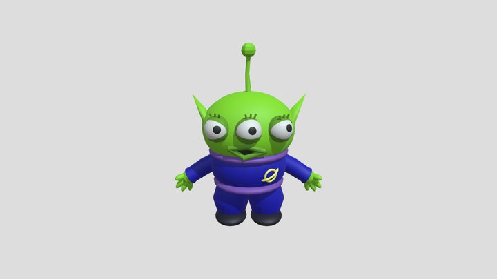 Little Green Man Very Cool 3D Model