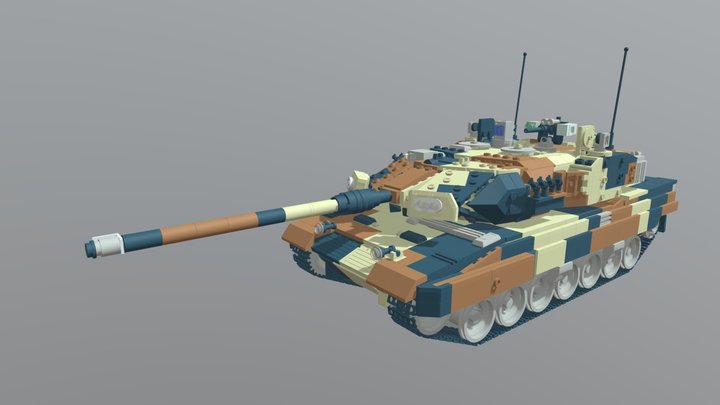 Leopard 2 A7A1 - 1:24 Lego Model 3D Model