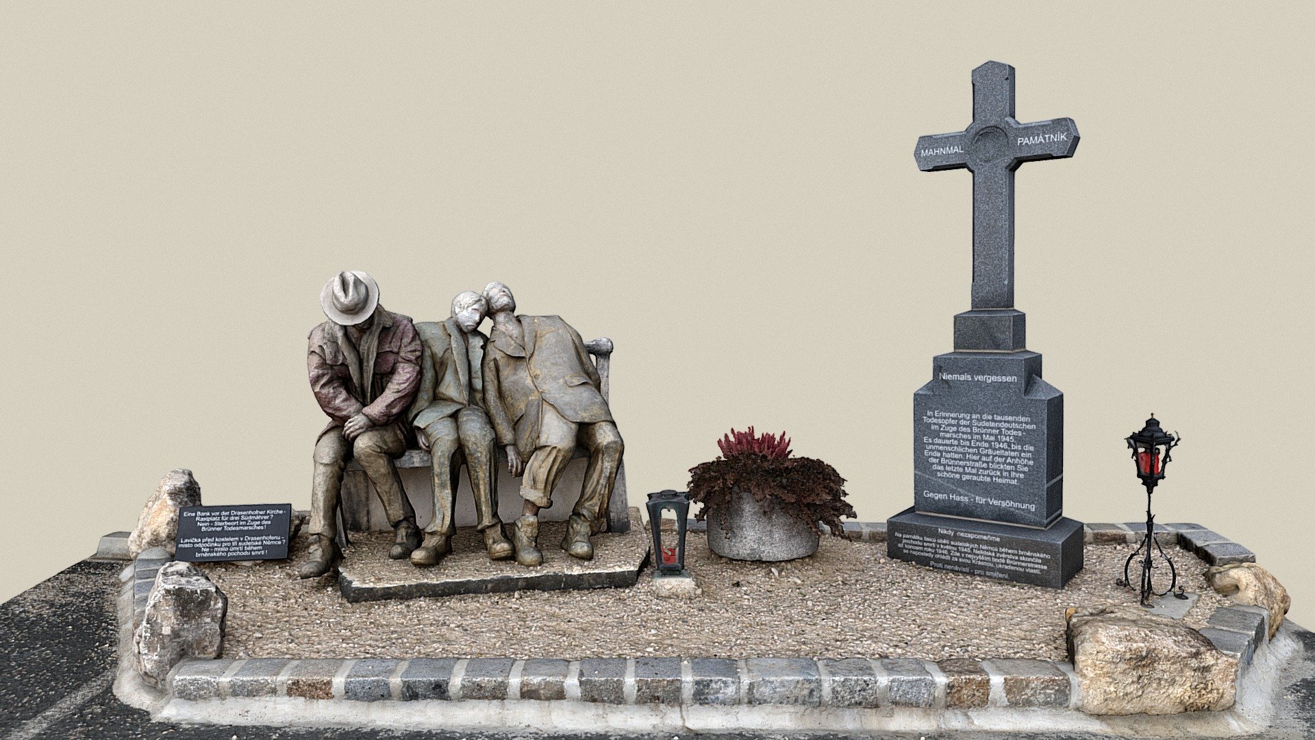 Mahnmal Brünner Todesmarsch — Sketchfab embed 3D viewer