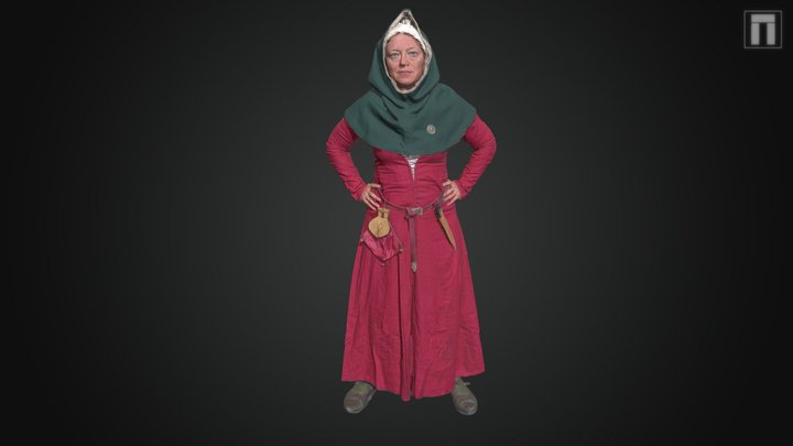 Artec Eva SLS of a Late Medieval Freewoman 3D Model