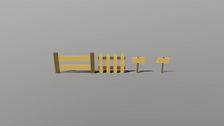 CERCAS E PLACAS 3D Model