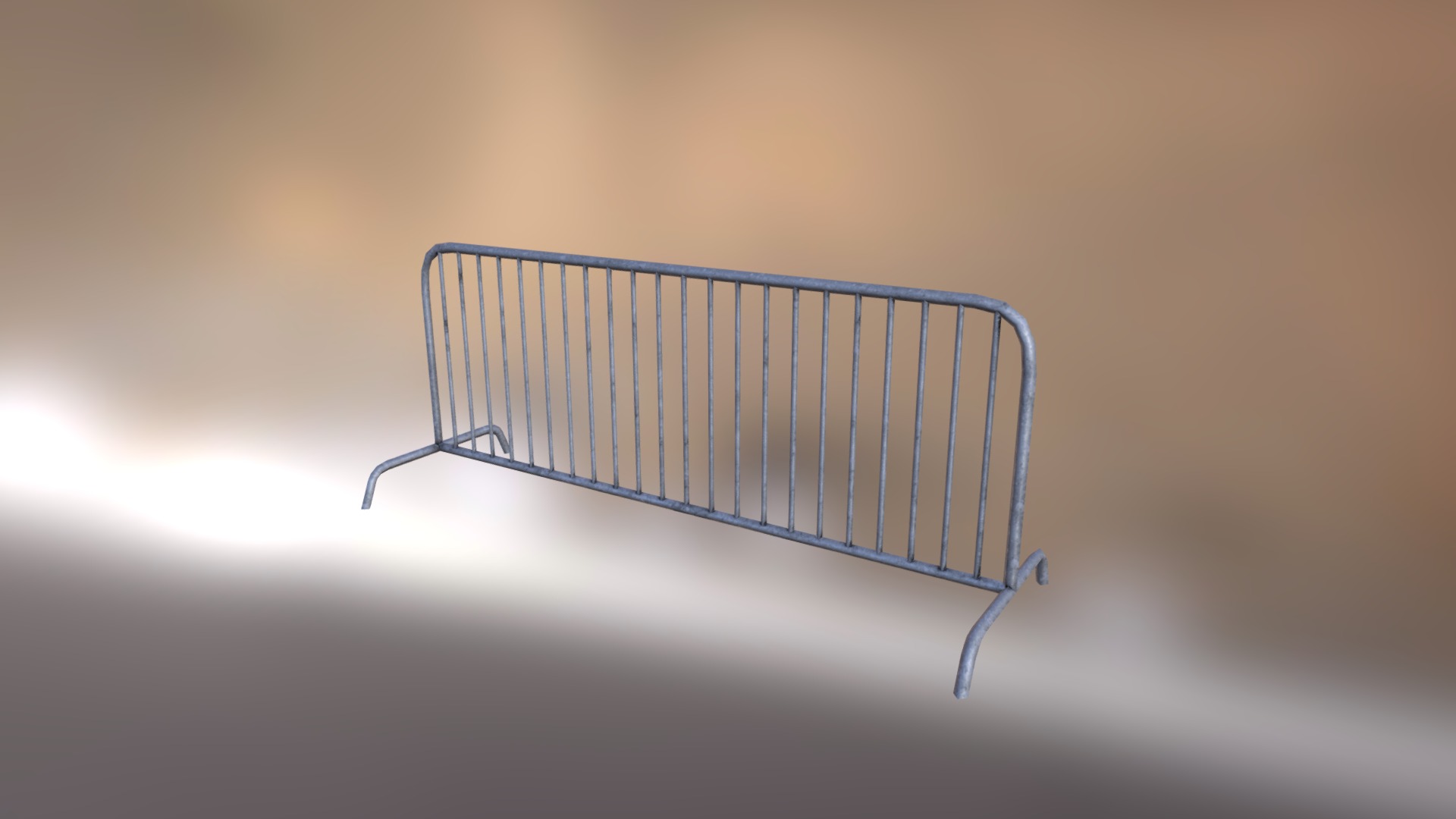 3D model Fence - This is a 3D model of the Fence. The 3D model is about a blue shopping cart.