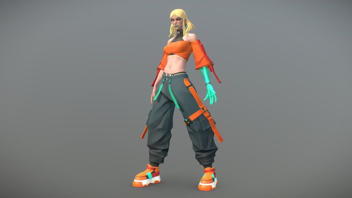 Stylized Female Character M 3D Model