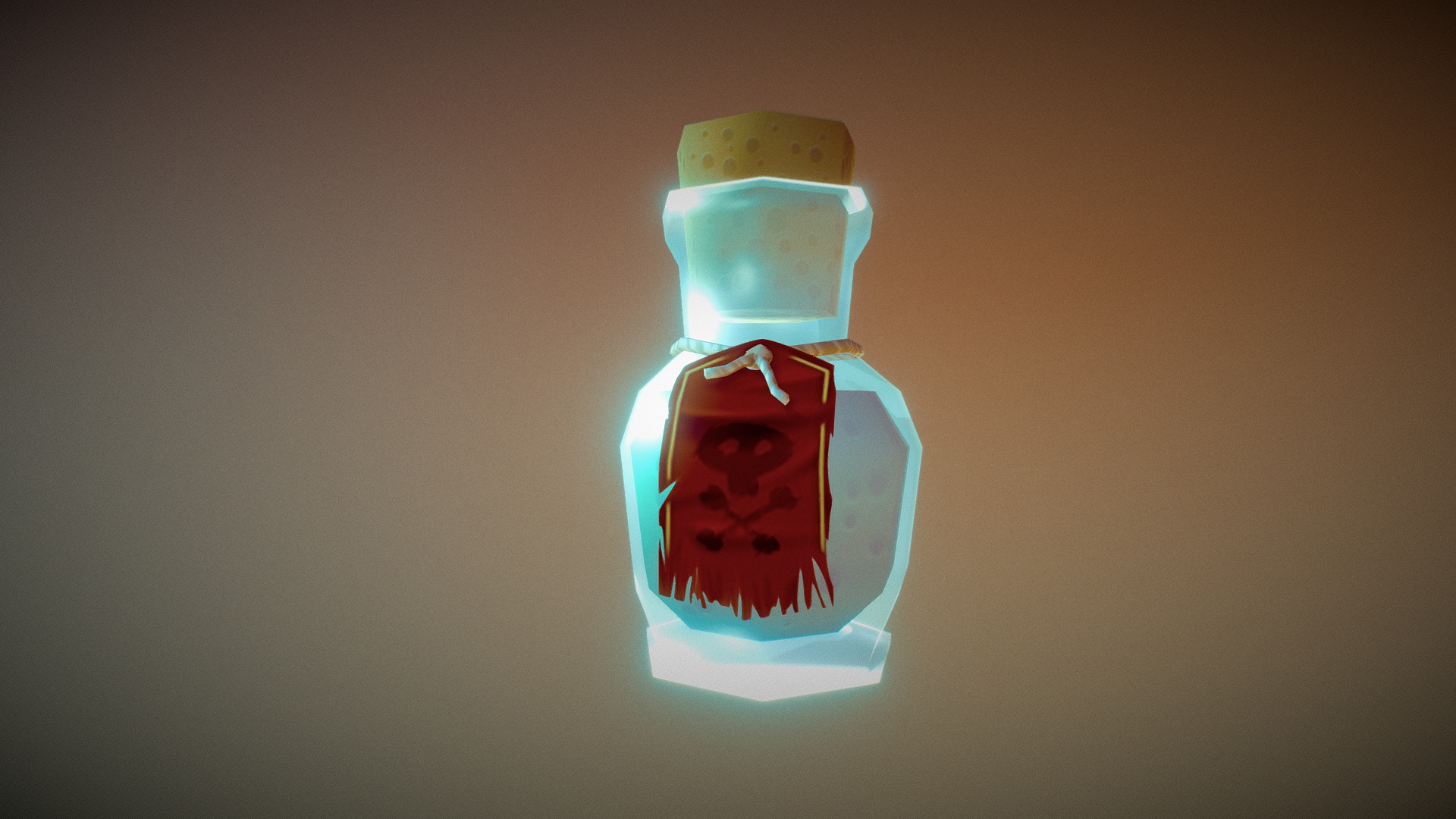 3D model bottle poison - This is a 3D model of the bottle poison. The 3D model is about a bottle of liquid.