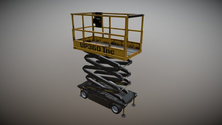 UP360 Inc - Low Poly Scissor Lift 3D Model