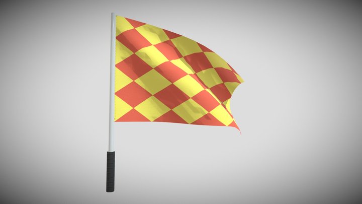 Grensrechters vlag / Linesman flag 3D Model