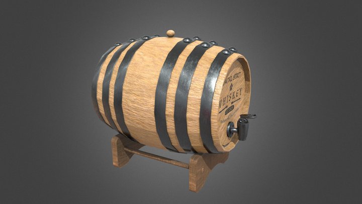 Whiskey Barrel 3D Model