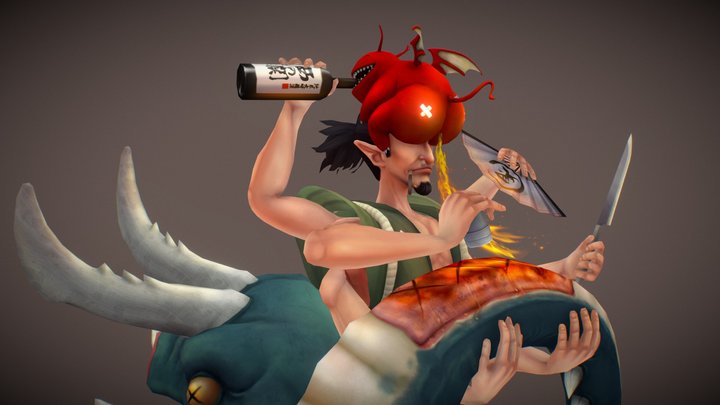 Chicken youkai 3D Model
