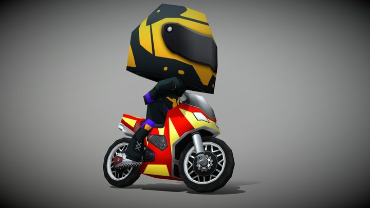 3DRT - Chibii racers - Sportbikes pack 3D Model