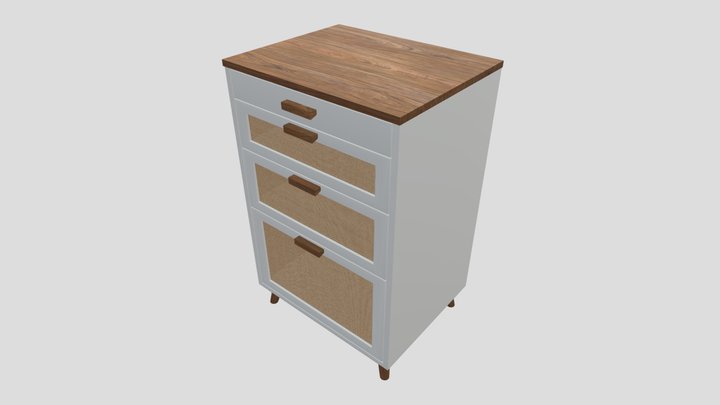 1A Dresser from boho-art with OAK top 3D Model