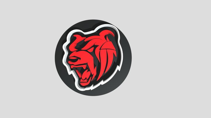 Black Russia Logo Badge (3D printing) 3D Model