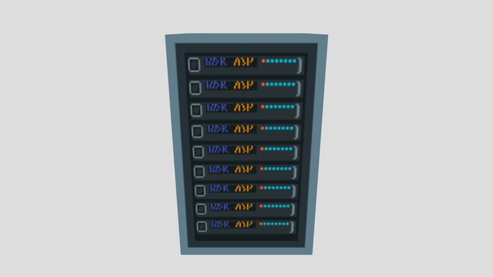 Server Low Poly 3D Model