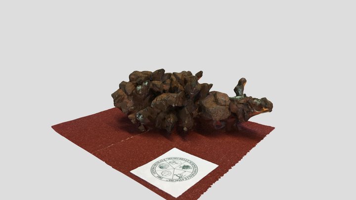 Rame in cristalli ottaedrici 3D Model