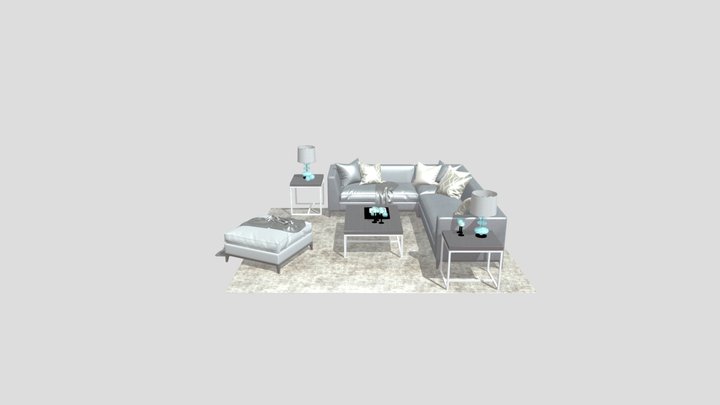 Living Room Sofa 3D Model