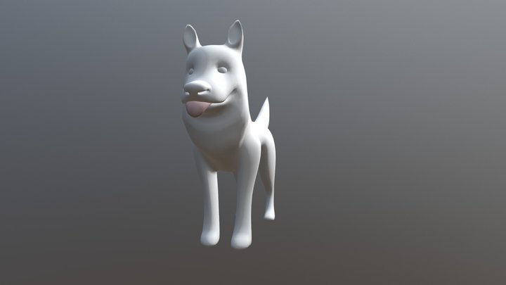 HUSKY PUPPY Low Poly 3D Model