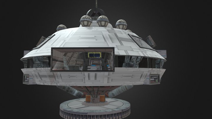 Star Trek TOS / TNG Themed Starbase Hangar 3D Model