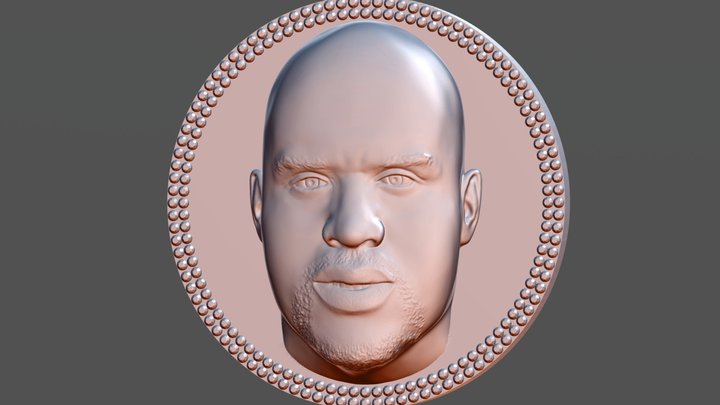 Shaquille ONeal medallion for 3D printing 3D Model