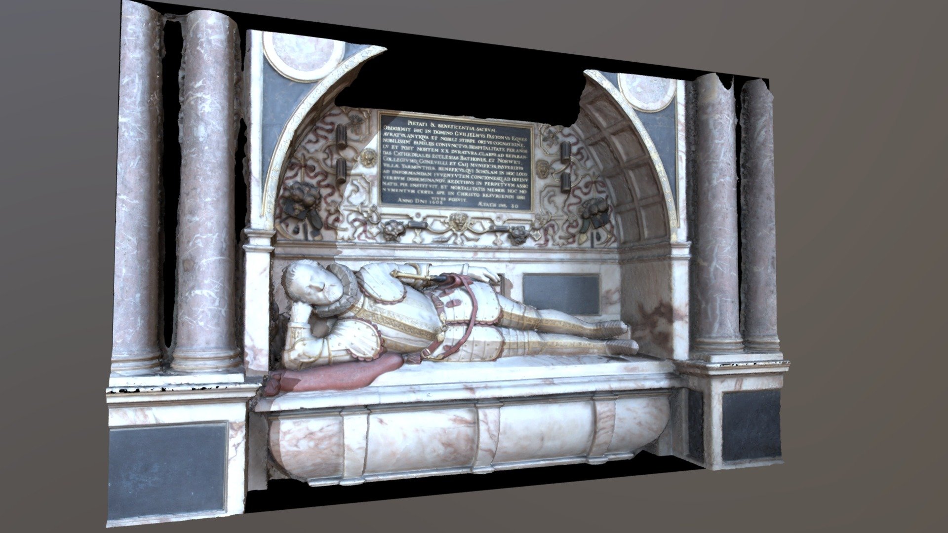 The Tomb of William Paston — Sketchfab embed 3D viewer