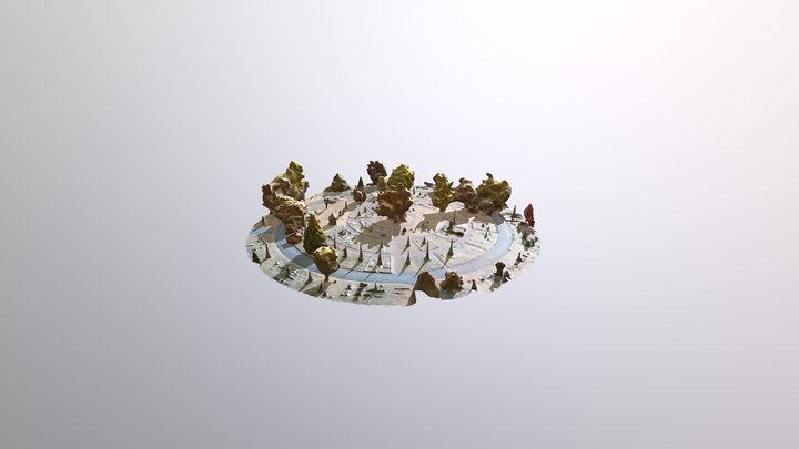 Woodlands Cemetary Drone Imagery 3D Model