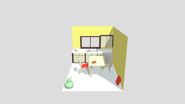 Kitchen Scene 3D Model