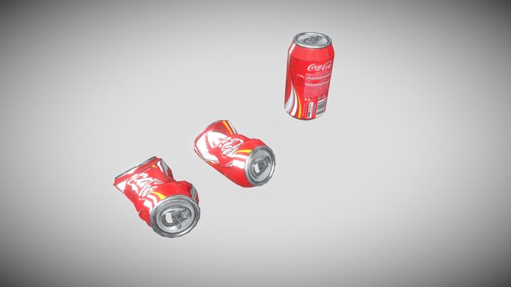 cola can - 3 models in one 3D Model