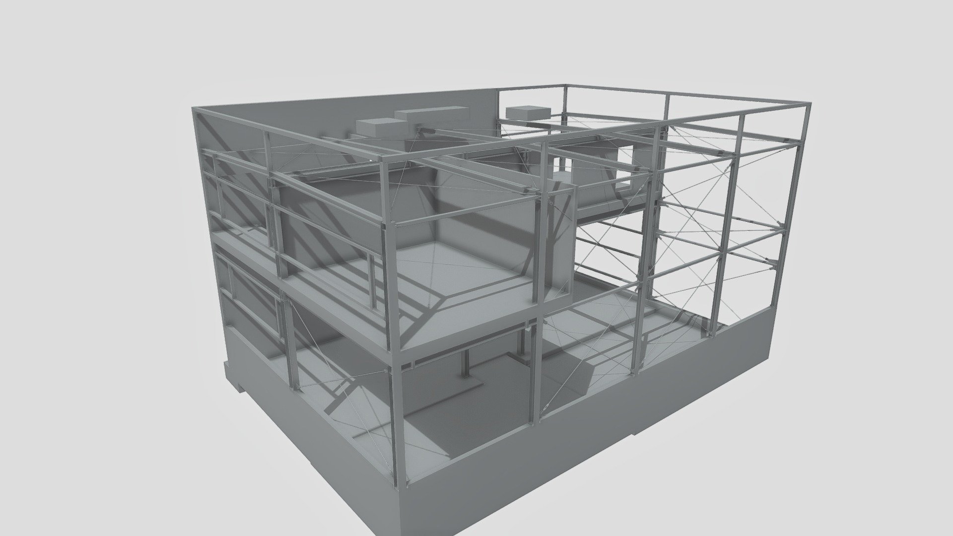 Hallenanbau 3d Modell 2