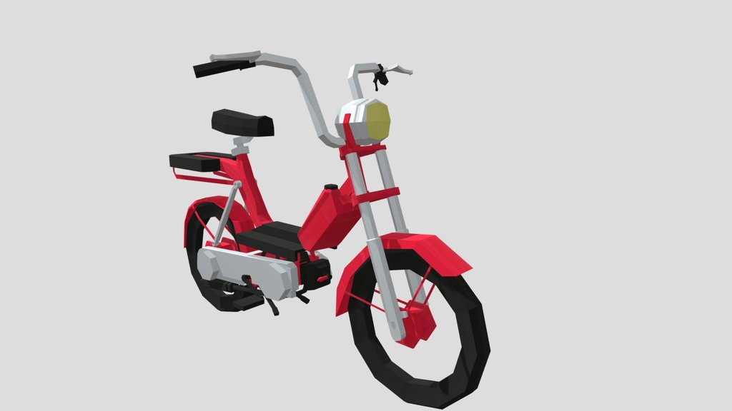 Piaggio Bravo low poly psx style