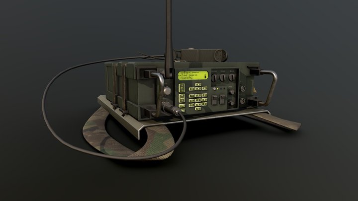 Military Radio Backpack 3D Model
