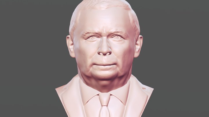 Jaroslaw Kaczynski bust for 3D printing 3D Model