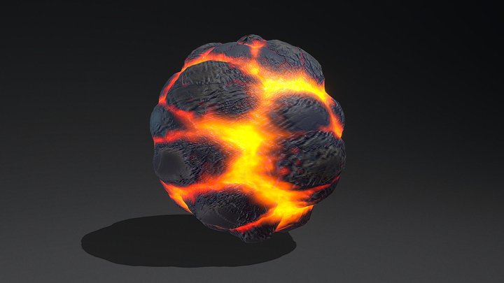 Stylized Lava 3D Model