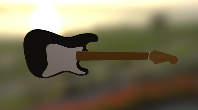Guitar (0.1) - bad topology 3D Model