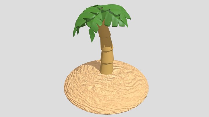 Stylized Palm Tree 3D Model