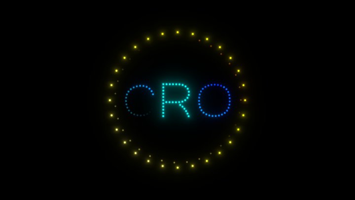 Cryptocurrency coin logo for drone light show 3D Model