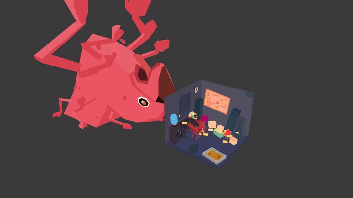 D6 And Blog: Office Diorama 3D Model