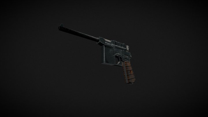 Mauser C-96 PSX (PS1) Style 3D Model