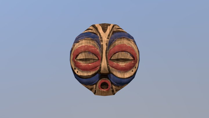 Tribal Mask (low poly) 3D Model