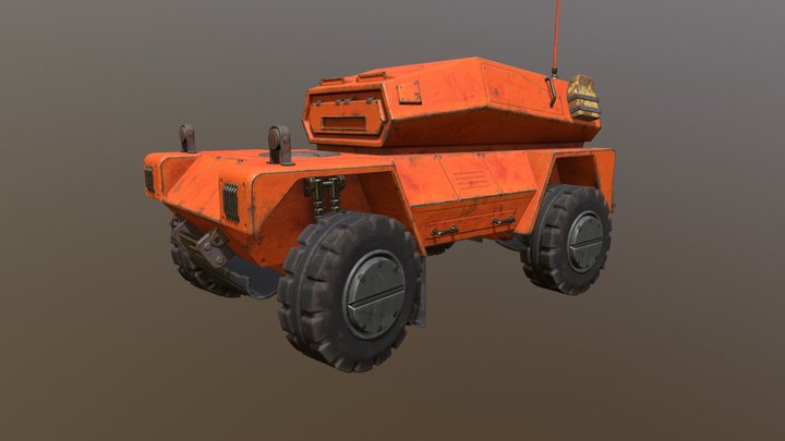 Concept Armoured Car 3D Model