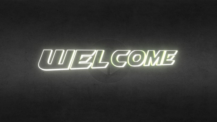 Welcome 3D text logo 3D Model