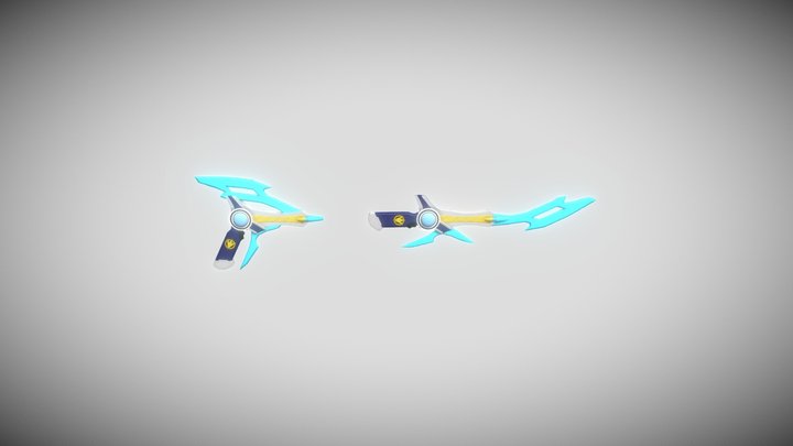 Blizzard gun & sword 3D Model