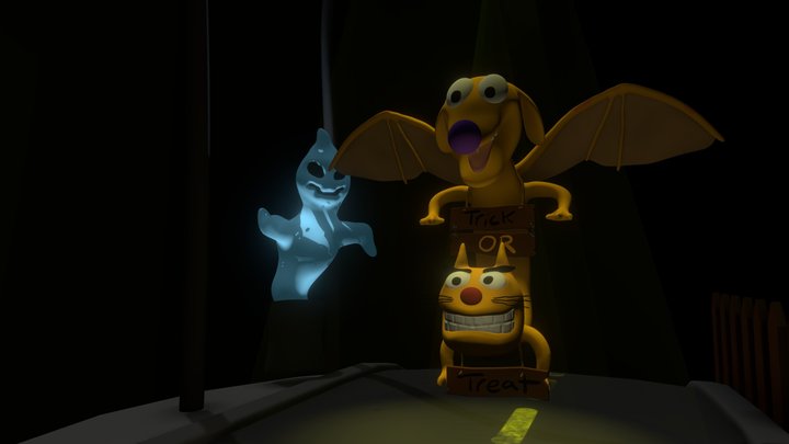 CatDog : Happy Halloween 3D Model