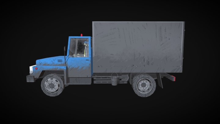'Burn' music video truck with drivers 3D Model